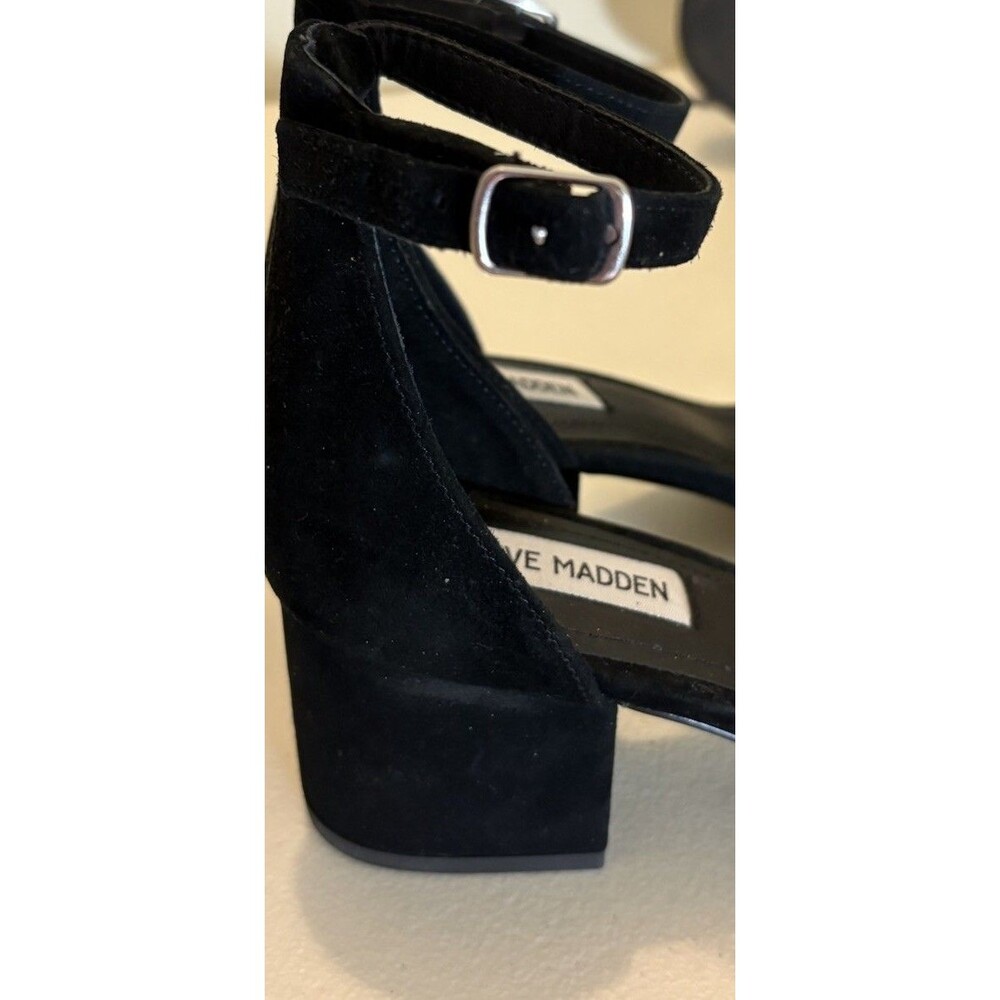 Steve Madden Women’s Irenee Black Heeled Strappy Sandals Size 8.5M Dress Shoes - Picture 5 of 8